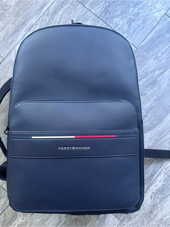 Tommy Hilfiger Other - Tommy Hilfiger Navy Backpack with Red & White Accent Stripe